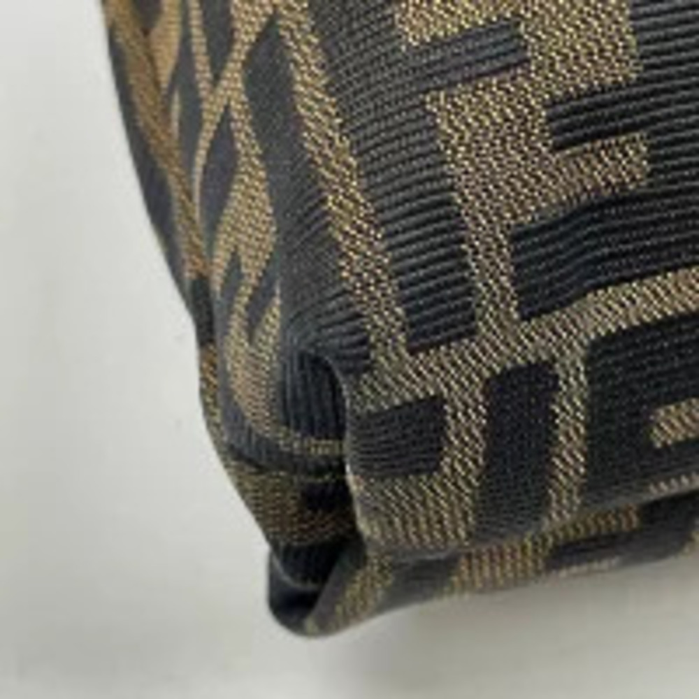 Fendi canvas Hobo bag Zucca shoulder Black